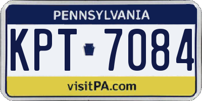 PA license plate KPT7084