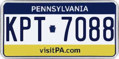 PA license plate KPT7088