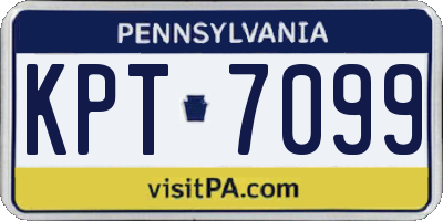 PA license plate KPT7099