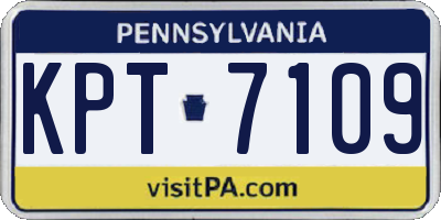 PA license plate KPT7109