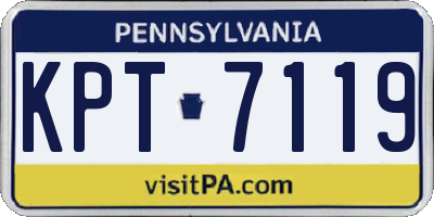 PA license plate KPT7119