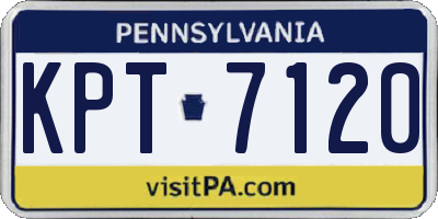 PA license plate KPT7120