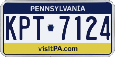 PA license plate KPT7124