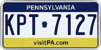 PA license plate KPT7127