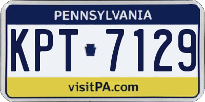 PA license plate KPT7129