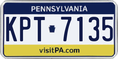 PA license plate KPT7135