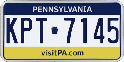 PA license plate KPT7145