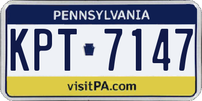 PA license plate KPT7147