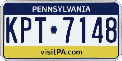 PA license plate KPT7148