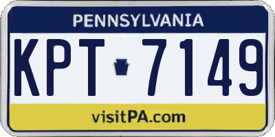 PA license plate KPT7149