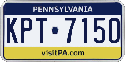 PA license plate KPT7150