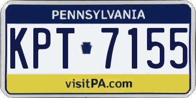 PA license plate KPT7155