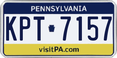 PA license plate KPT7157