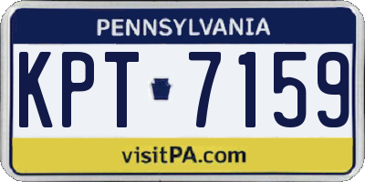 PA license plate KPT7159