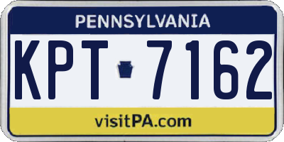PA license plate KPT7162