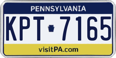 PA license plate KPT7165