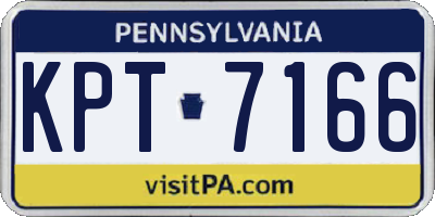 PA license plate KPT7166