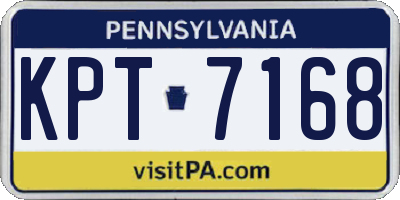 PA license plate KPT7168
