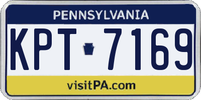 PA license plate KPT7169