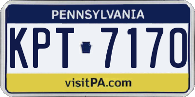 PA license plate KPT7170