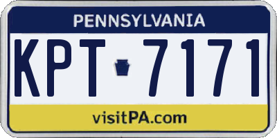 PA license plate KPT7171