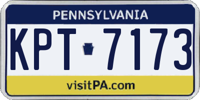 PA license plate KPT7173