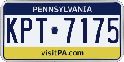 PA license plate KPT7175