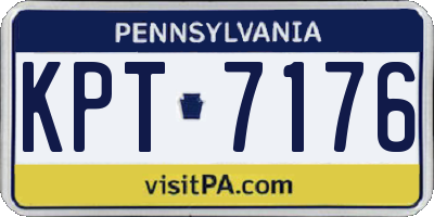 PA license plate KPT7176