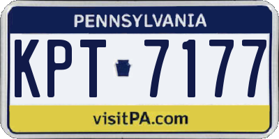 PA license plate KPT7177