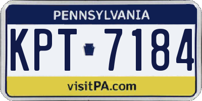 PA license plate KPT7184