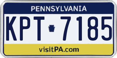 PA license plate KPT7185