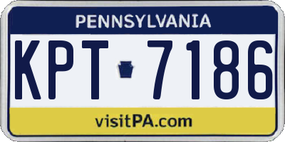 PA license plate KPT7186