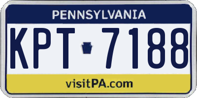 PA license plate KPT7188