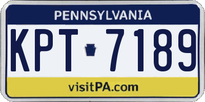 PA license plate KPT7189