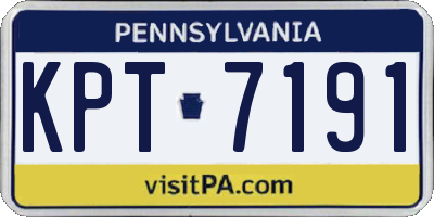PA license plate KPT7191