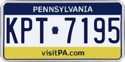 PA license plate KPT7195