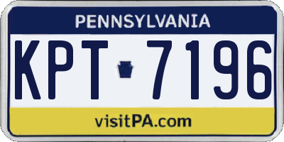 PA license plate KPT7196