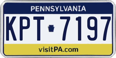 PA license plate KPT7197