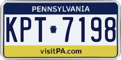 PA license plate KPT7198