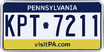 PA license plate KPT7211