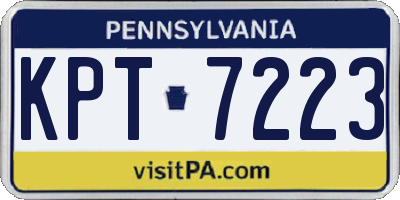 PA license plate KPT7223
