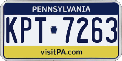 PA license plate KPT7263