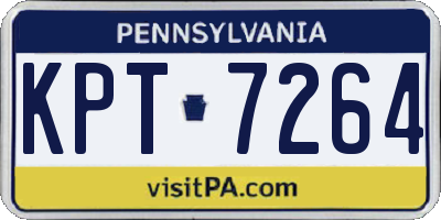 PA license plate KPT7264
