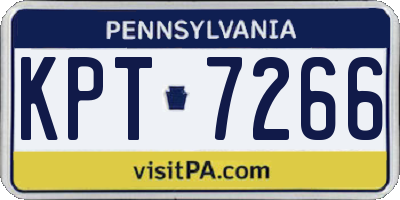 PA license plate KPT7266