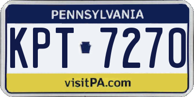 PA license plate KPT7270
