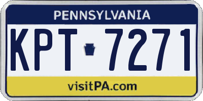PA license plate KPT7271