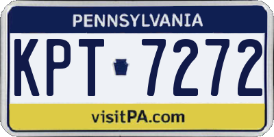 PA license plate KPT7272