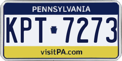 PA license plate KPT7273