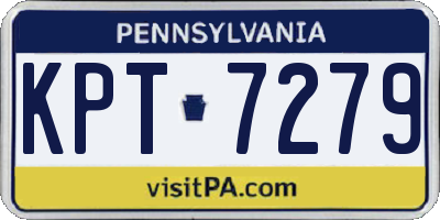 PA license plate KPT7279