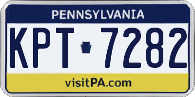 PA license plate KPT7282